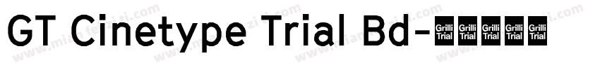 GT Cinetype Trial Bd字体转换